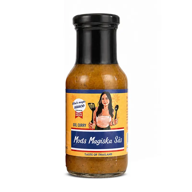 Gul Curry 12 x 250 ml från Mods magiska sås | #300002 | Sås