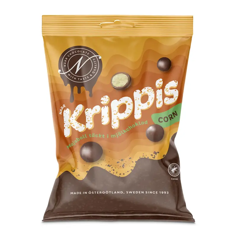 Krippis Corn 12 x 90 g från Narr | #30023 | Choklad