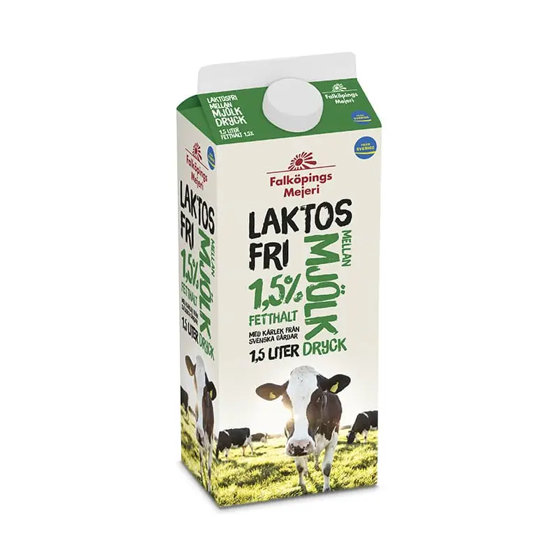 Mellanmjölkdryck Laktosfri 6 x 1.5 l från Falköpings Mejeri | #2250 | Mjölk
