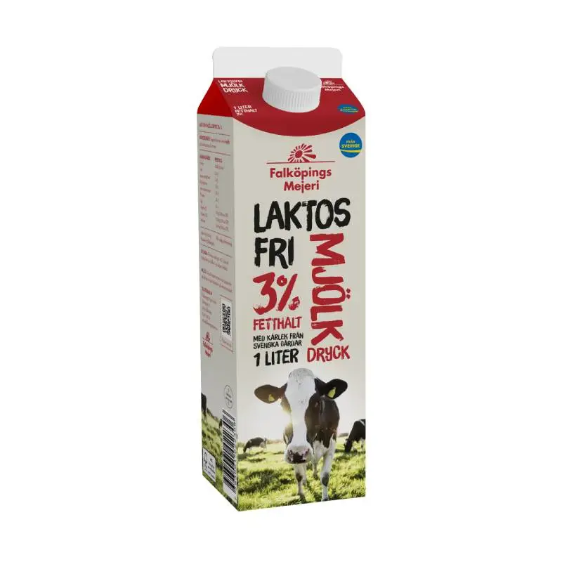 Standardmjölkdryck Laktosfri 8 x 1 l från Falköpings Mejeri | #2247 | Mjölk