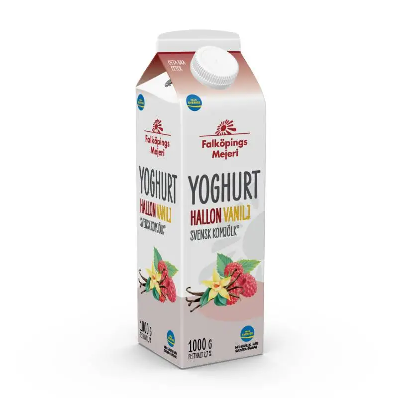 Yoghurt Hallon/Vanilj 8 x 1 kg från Falköpings Mejeri | #260 | Yoghurt