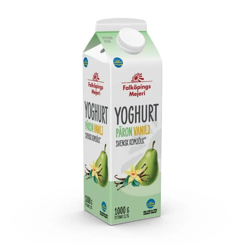 Yoghurt Päron/Vanilj 8 x 1 kg från Falköpings Mejeri | #261 | Yoghurt