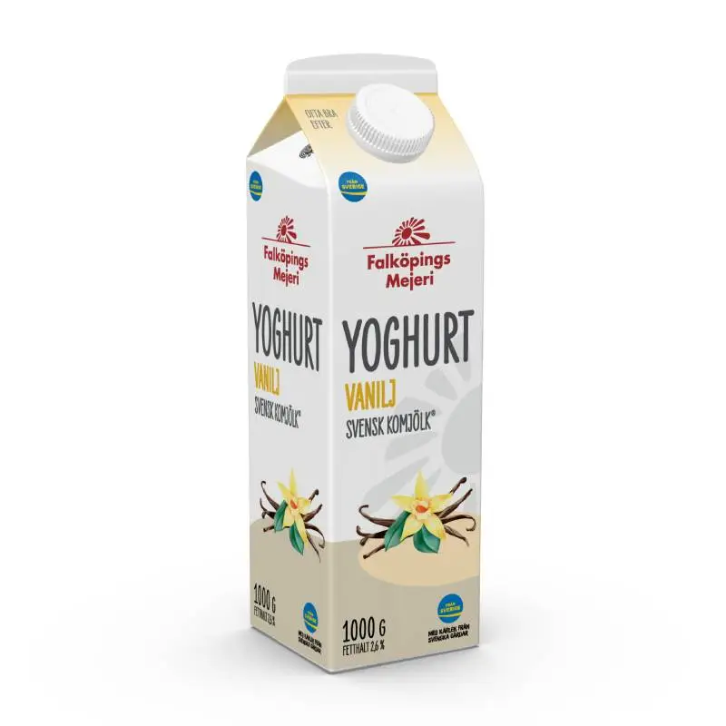 Yoghurt Vanilj 8 x 1 kg från Falköpings Mejeri | #259 | Yoghurt