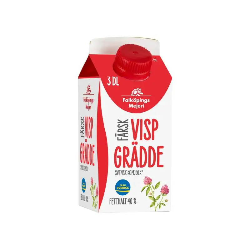 Vispgrädde Färsk 40% 12 x 3 dl från Falköpings Mejeri | #45 | Grädde