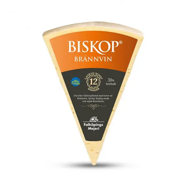 Biskop 31% Brännvin HALVPALL 288 x 720 g från Falköpings Mejeri | #6694 HP | Ost
