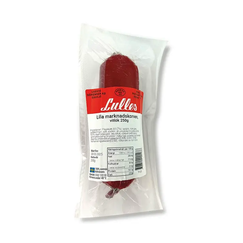 Marknadskorv Vitlök 20 x 250 g från Lulles | #128 | Korv