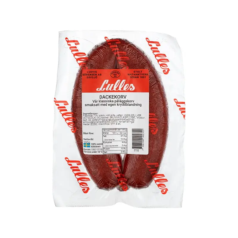 Dackekorv 12 x 500 g från Lulles | #235 | Korv