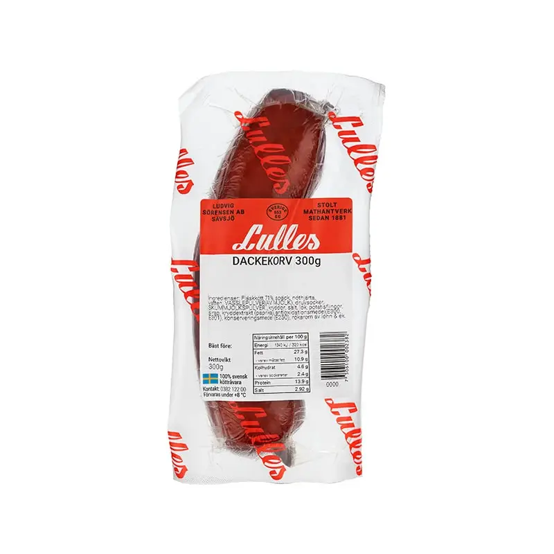 Dackekorv 15 x 300 g från Lulles | #238 | Korv