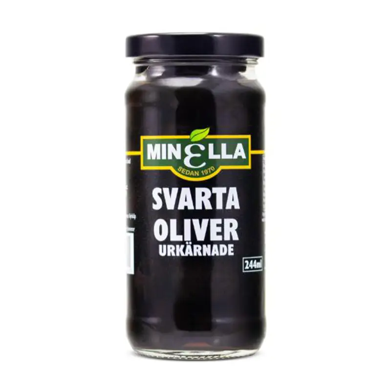 Svarta Oliver Urkärnade 12 x 220 g från Minella | #3043 | Oliver