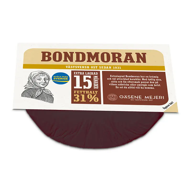 Bondmoran XL 31% 10 x 500 g från Gäsene Mejeri | #311138 | Ost