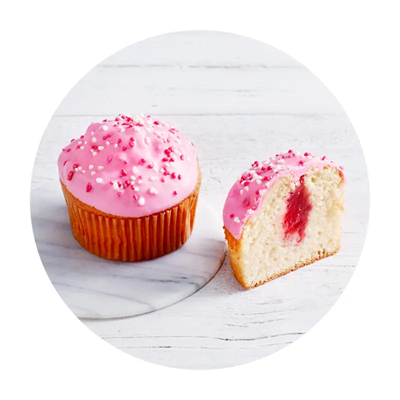 Treats Lyx Muffins Raspberry 16 x 160 g från United Bakeries | #31364 | Muffins