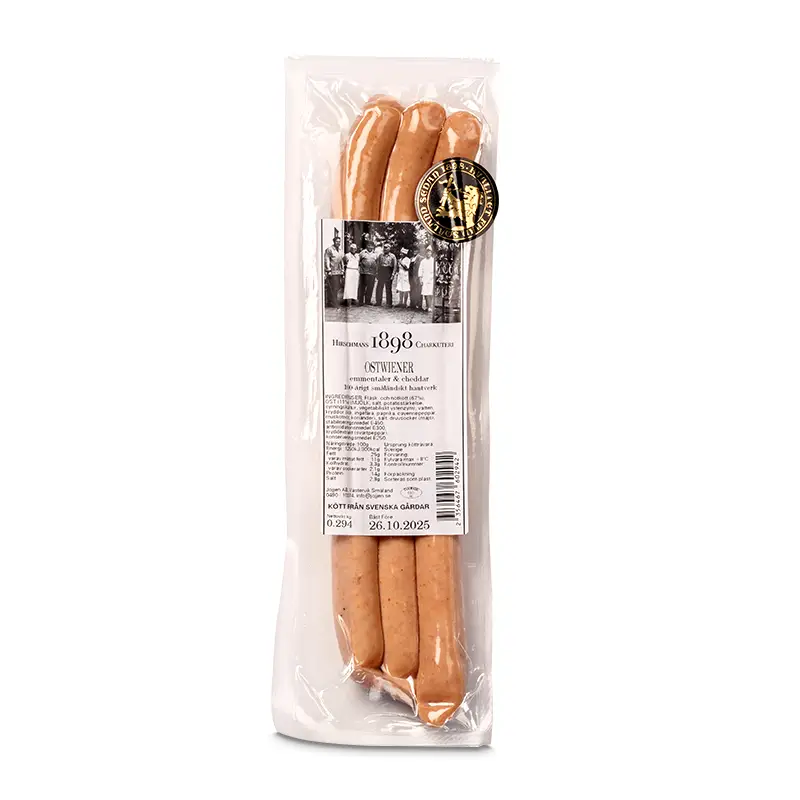 Ostwiener 6 x 270 g från Hirschmans Charkuterier | #72211 | Korv