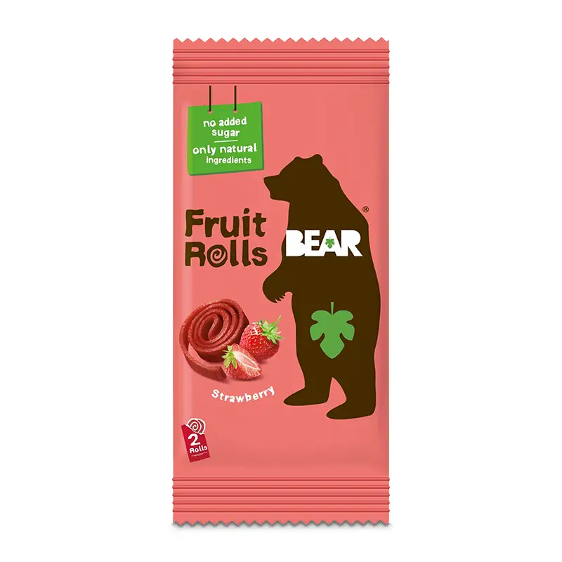 Fruktrullar Jordgubbe 18 x 20 g från Bear | #32825 | Torkad frukt