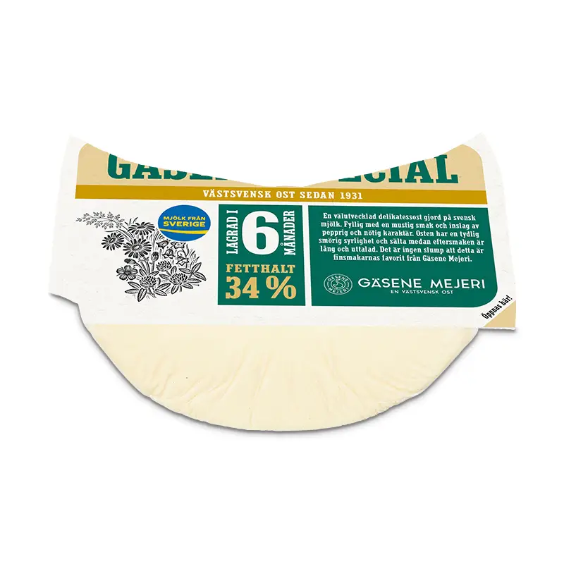 Gäsene Special 34% 10 x 500 g från Gäsene Mejeri | #34660 | Ost