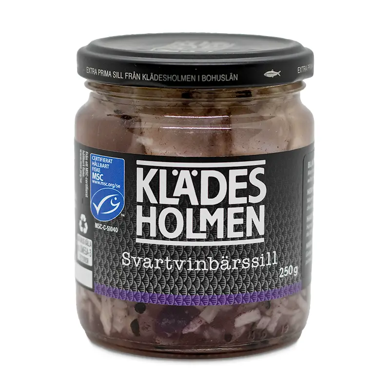 Svartvinbärssill 10 x 250 g från Klädesholmen | #352002 | Fisk