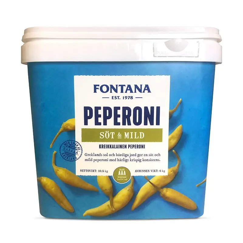 Grekisk Peperoni 1 x 10.5 kg från Fontana | #37012 | Grönsakskonserv