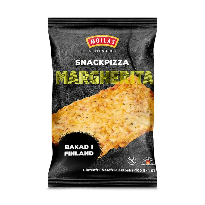 Snackpizza Margherita Glutenfri 12 x 100 g från Moilas | #374067 | Pizza