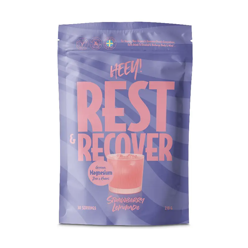 Rest & Recover Magnesium Strawberry Lemonade 210 g från Heey! | #390 | Proteinpulver & Tillskott