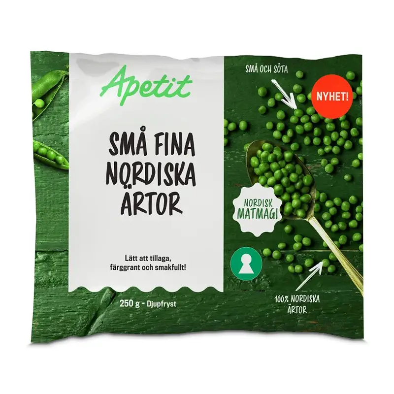 Små fina Nordiska Ärtor 15 x 250 g från Apetit | #3920341 | Grönsaker