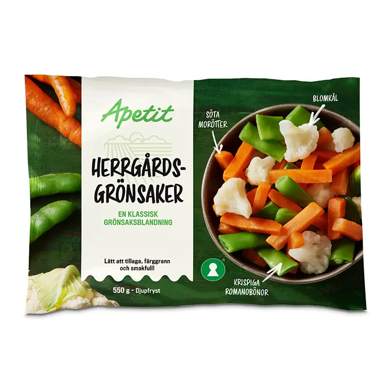 Herrgårdsgrönsaker 10 x 550 g från Apetit | #3924097 | Grönsaker