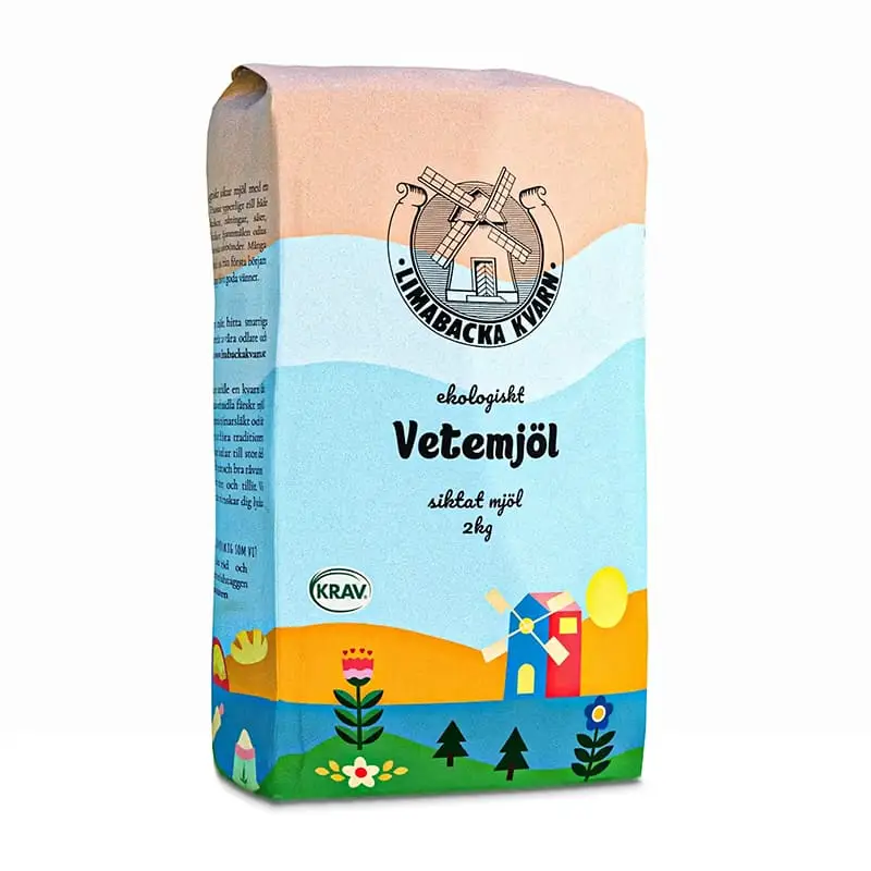 Vetemjöl 6 x 2 kg från Limabacka Kvarn | #4016 | Bakprodukter