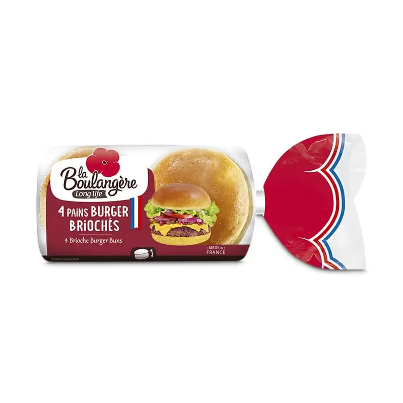 Brioche Hamburgerböd 4-pack 10 x 4 st från La Boulangere | #4024 | Hamburgerbröd