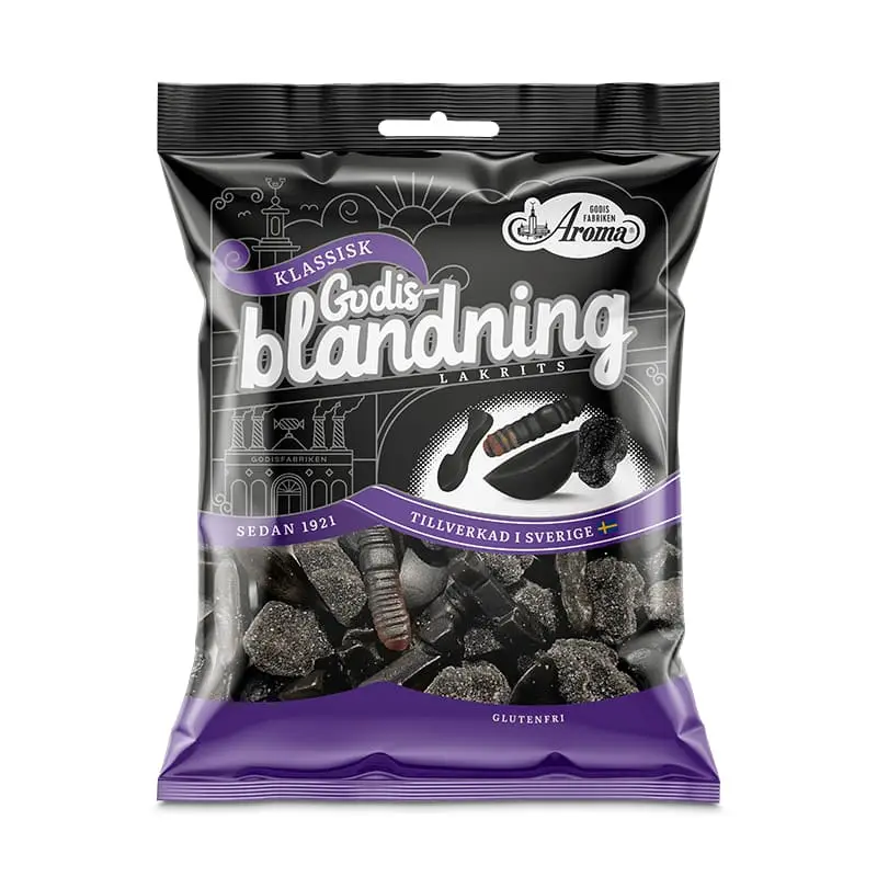 Godisblandning Lakrits 16 x 115 g från Aroma Konfektyr | #345 | Godis