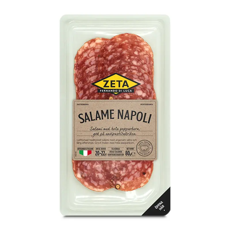 Salame Napoli 10 x 80 g från Zeta | #5205 | Salami