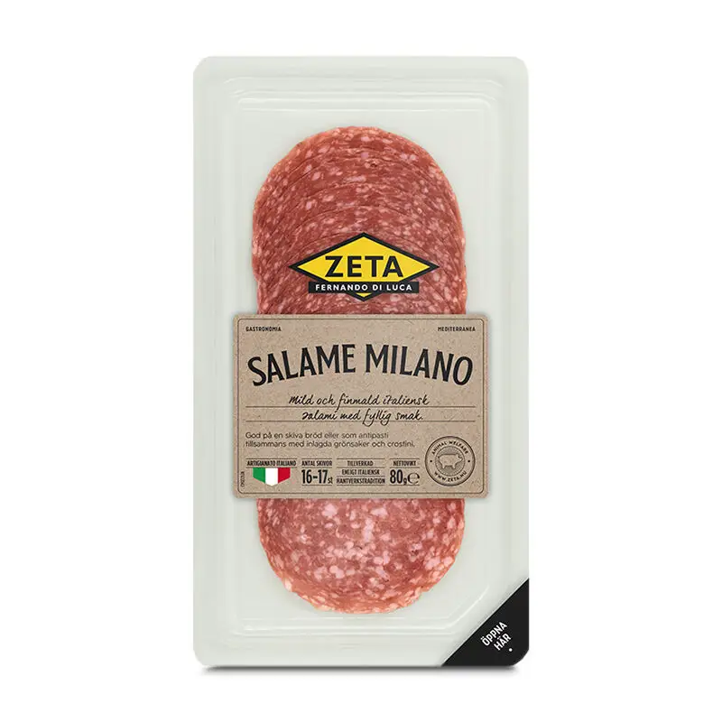 Salame Milano  10 x 80 g från Zeta | #5201 | Salami