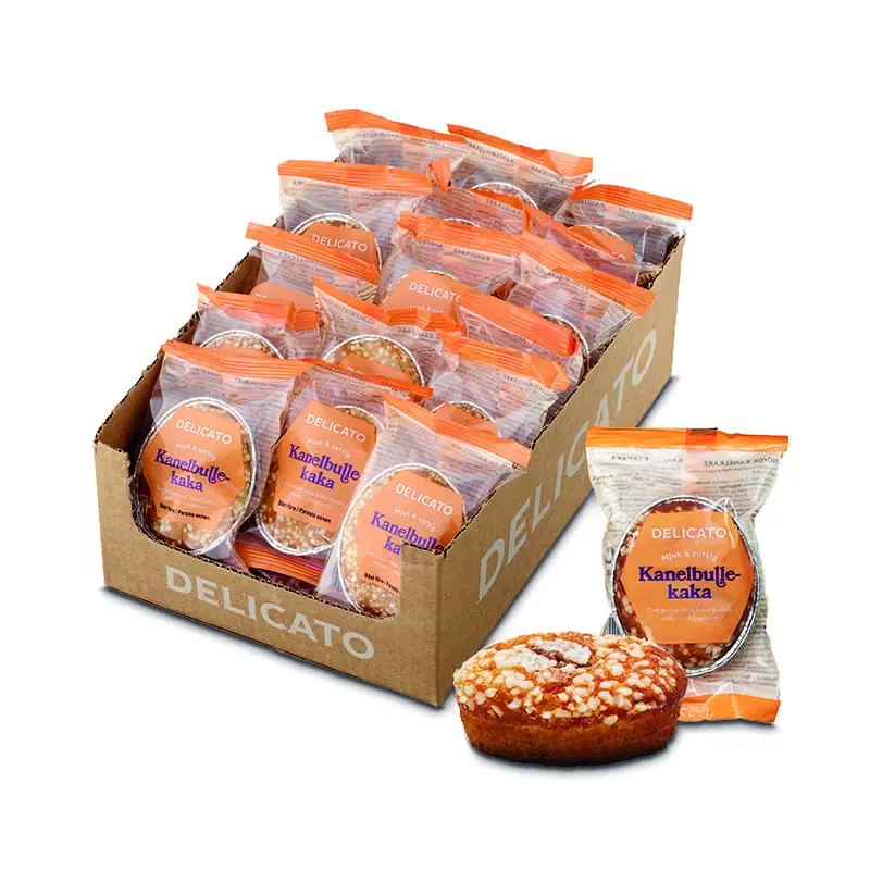 Kanelbullekaka Singel 25 x 50 g från Delicato | #1447 | Kondisbitar