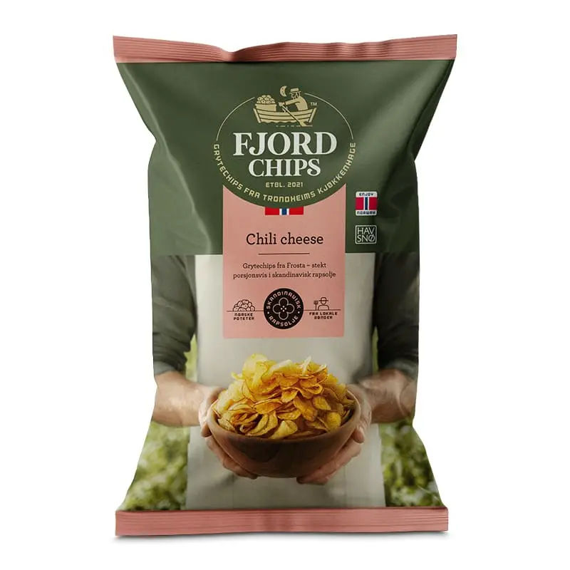 Chips Chili Cheese 10 x 150 g från Fjord Chips | #300043 | Chips