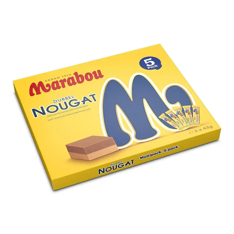 Dubbelnougat 5-pack 15 x 43 g från Marabou | #PACK2004 | Choklad