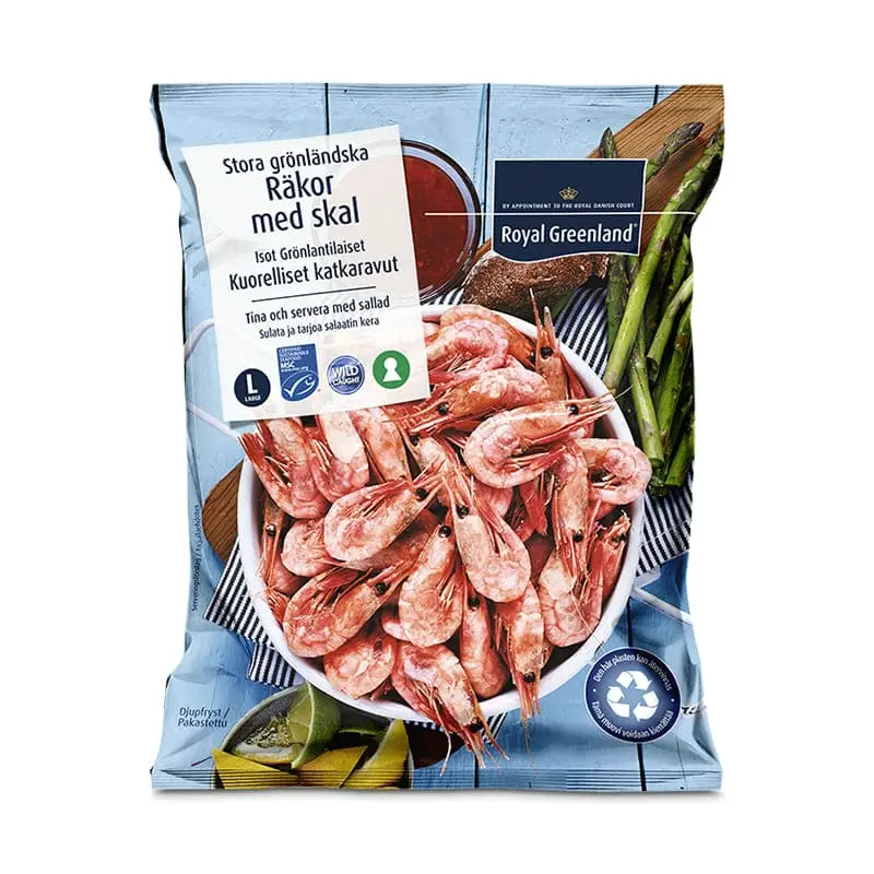 Räkor med Skal 70/90 12 x 700 g från Royal Greenland | #104796700 | Skaldjur