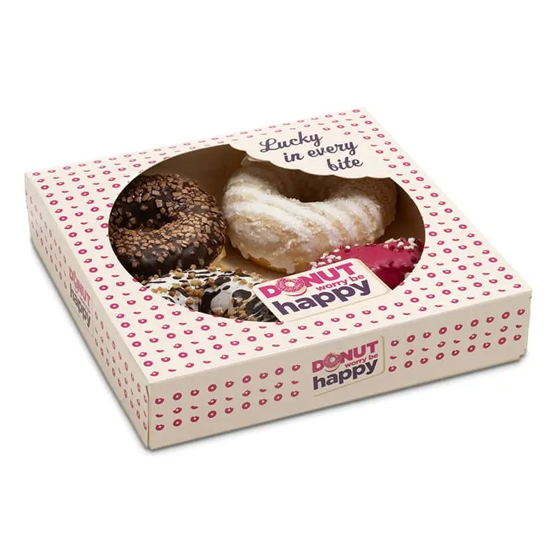 Kartong Donuts 4-pack (tom) 100 st från DNWBH | #4600226 | Matboxar & Lock