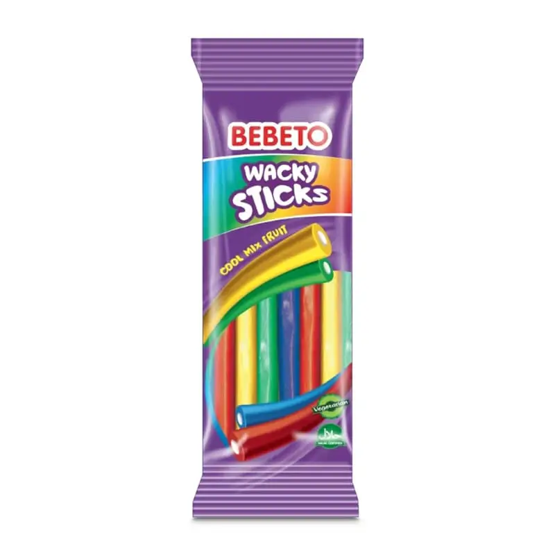 Wacky Sticks Fruitmix 24 x 180 g från Bebeto | #16014537 | Godis