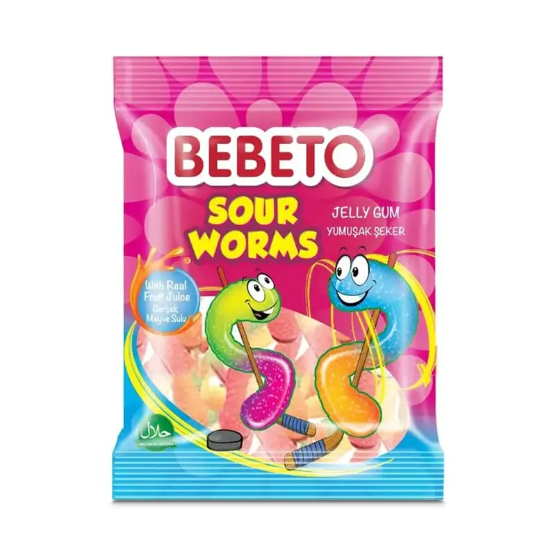 Sour Worms 12 x 80 g från Bebeto | #16016272 | Godis