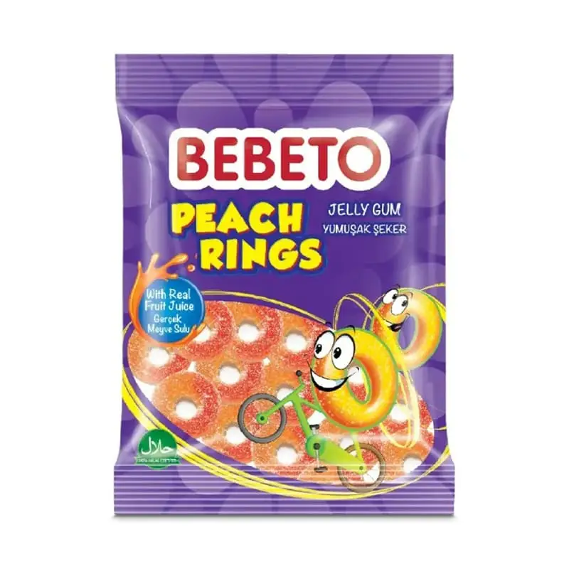 Peach Rings 12 x 80 g från Bebeto | #16016273 | Godis
