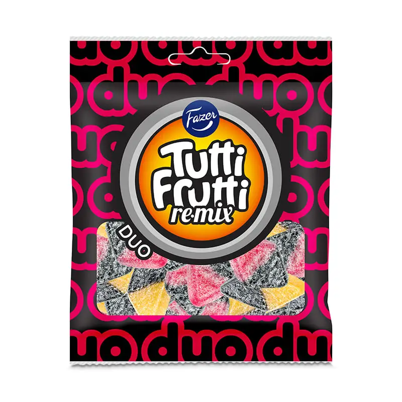 Tutti Frutti Remix Duo 24 x 80 g från Fazer Konfektyr | #404133 | Godis