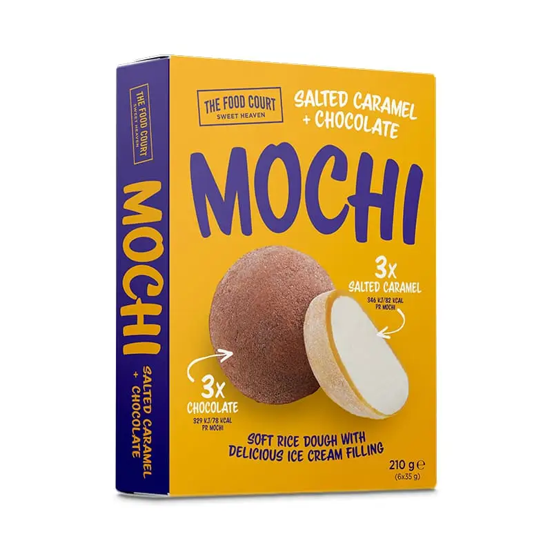 Salted Caramel & Chocolate 12 x 210 g från Mochi | #8100266 | Pinnglass