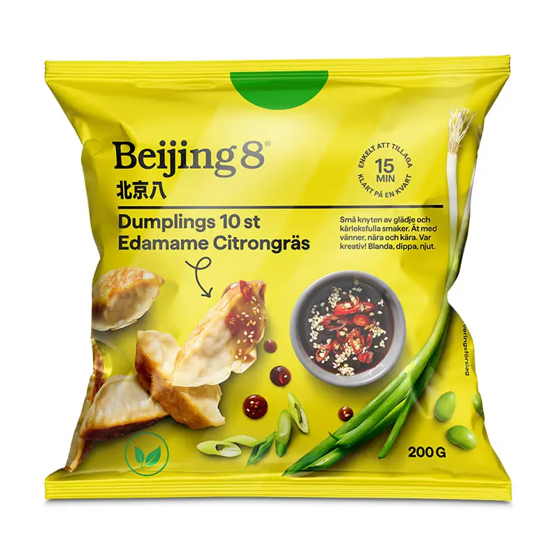 Dumplings Edamame & Citrongräs 12 x 200 g från Beijing8 | #11003 | Måltids komponenter