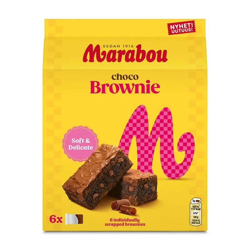 Choco Brownie 13 x 150 g från Marabou | #4309008 | Mjuka kakor