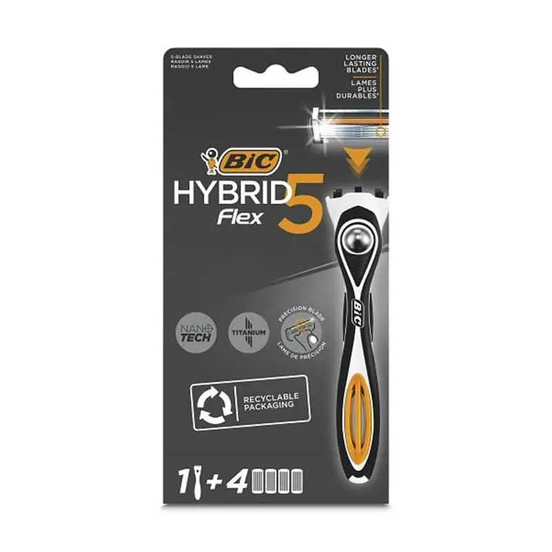 Rakhyvelkit Flex 5 Hybrid 10 st från BIC | #0208 | Hårborttagning
