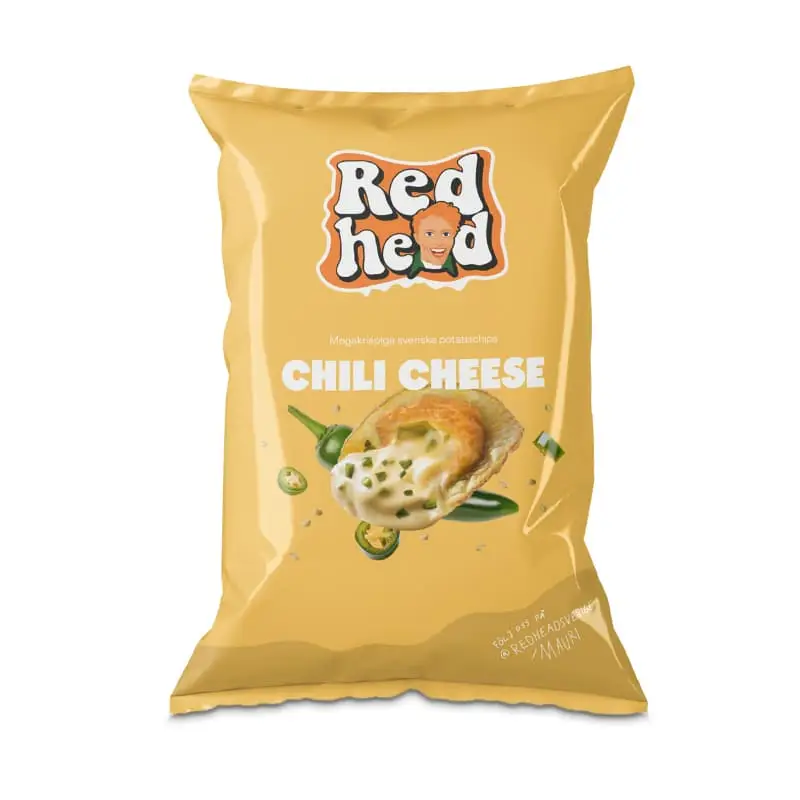 Chips Chili Cheese 24 x 150 g från Redhead | #641 | Chips