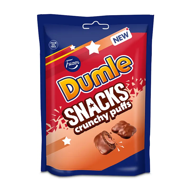 Dumle Snacks Crunchy Puffs 21 x 100 g från Fazer Konfektyr | #404715 | Choklad
