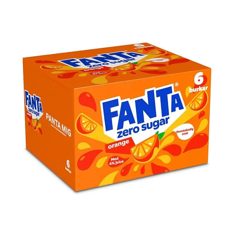 Fanta Zero 6-pack 6 x 33 cl från Fanta | #642305 | Läsk & Soda