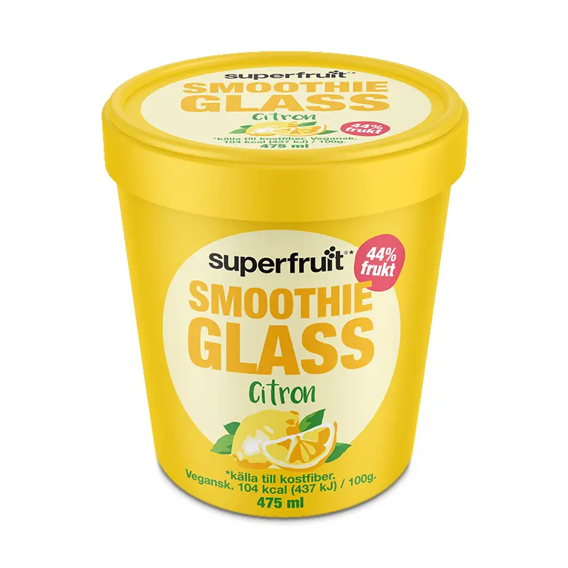 Smoothieglass Pint Citron 8 x 475 ml från Superfruit | #42971 | Kulglass
