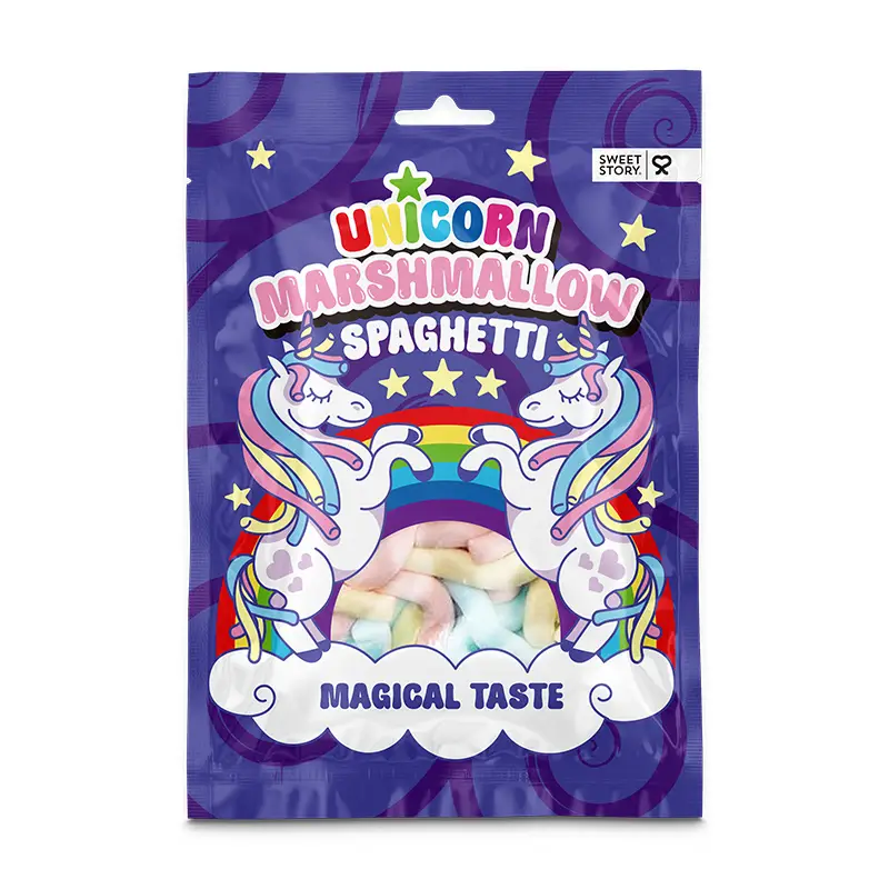 Marshmallow Unicorn Spaghetti 40 x 50 g från Sweet Story | #30113 | Godis