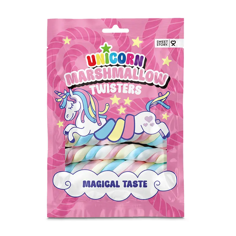 Marshmallow Unicorn Twisters 40 x 50 g från Sweet Story | #30114 | Godis