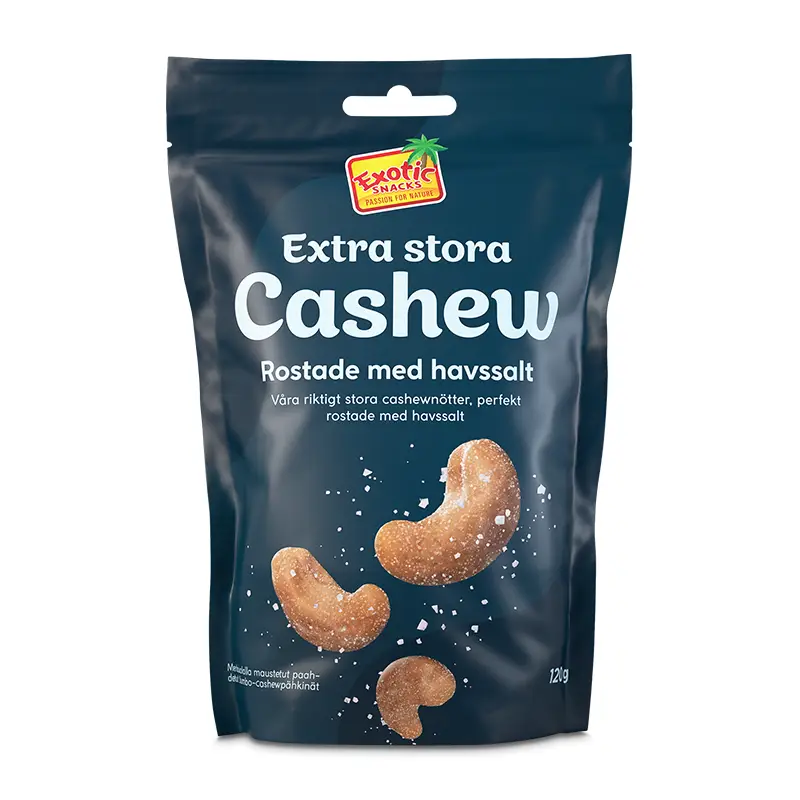 Cashew Extra Stora r/s 8 x 120 g från Exotic Snacks | #967 | Nötter