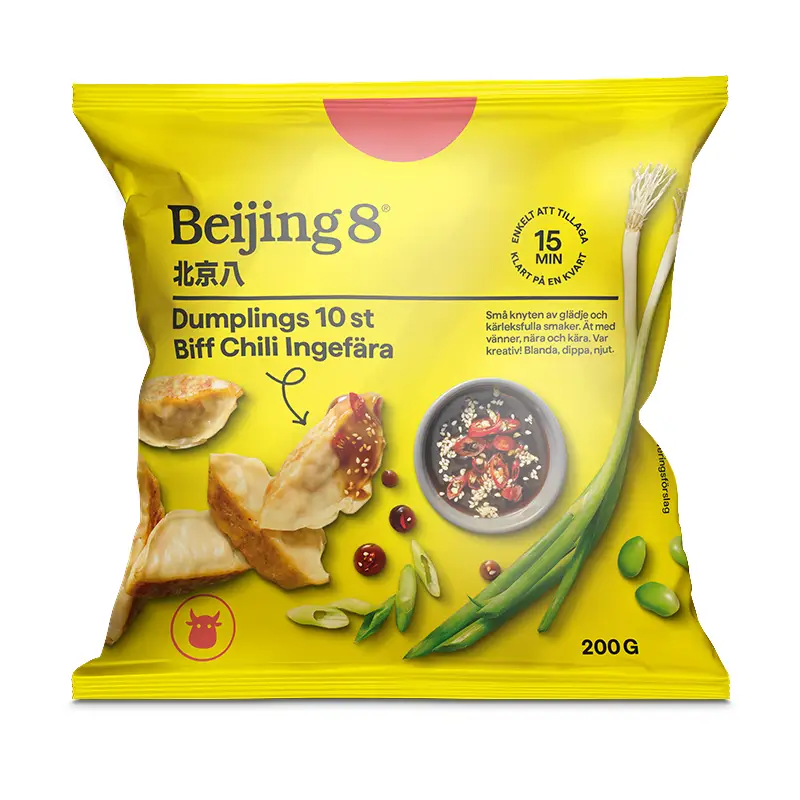 Dumpling Biff, Chili & Ingefära 12 x 200 g från Beijing8 | #11005 | Måltids komponenter